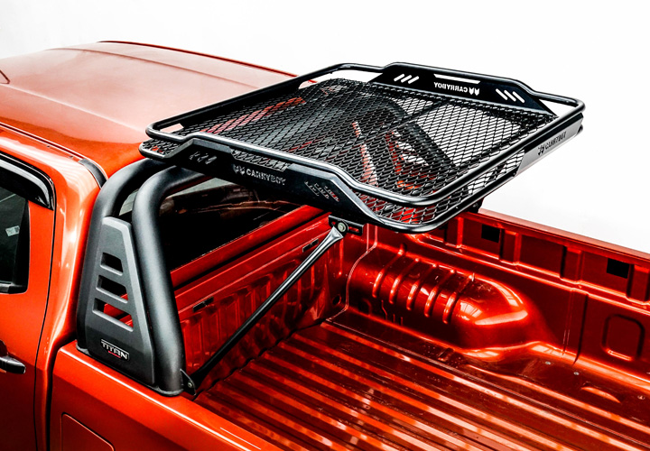 Black Roof Rack and Roll Bar