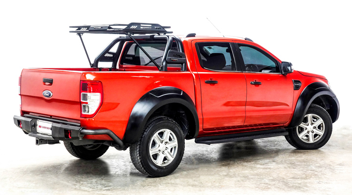 Steel Roof Rack and Black Roll Bar — Ford Ranger